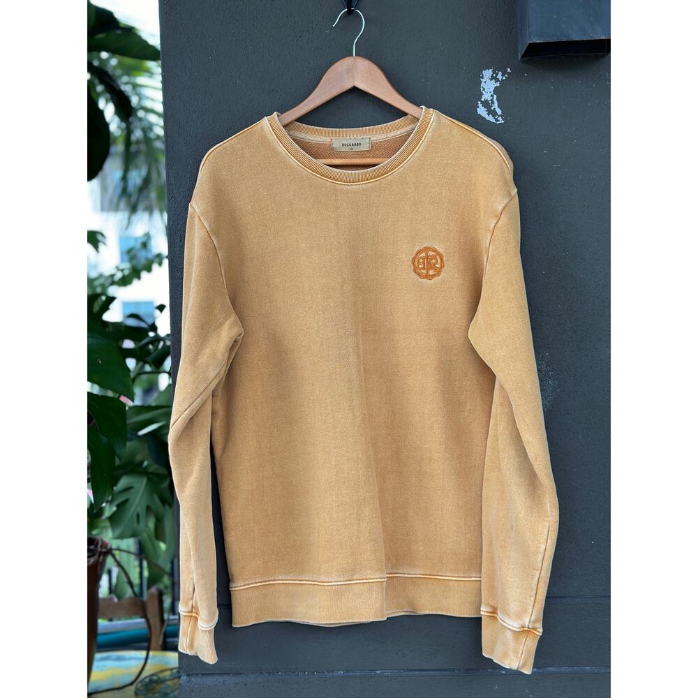 Buckaroo Men's XL Mustard Pullover Crewneck Sweater Sweatshirt Rustic Outdoors